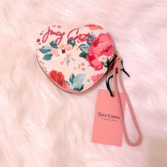 New Juicy Couture Peek a Bow Heart Wristlet - Picture 4 of 4